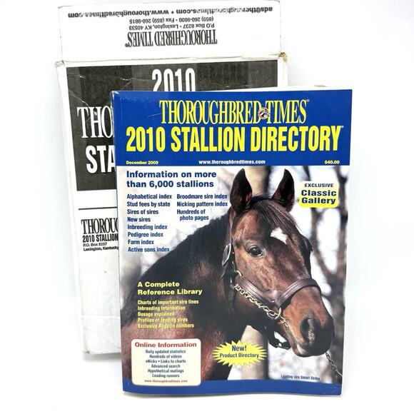 Thoroughbred Times Stallion Directory 2010 Paperback Equestrian Horse Breeding - Picture 1 of 5